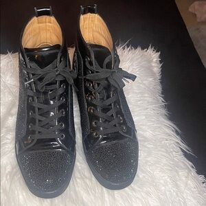 Christian Louboutin Black High-Top Sneakers